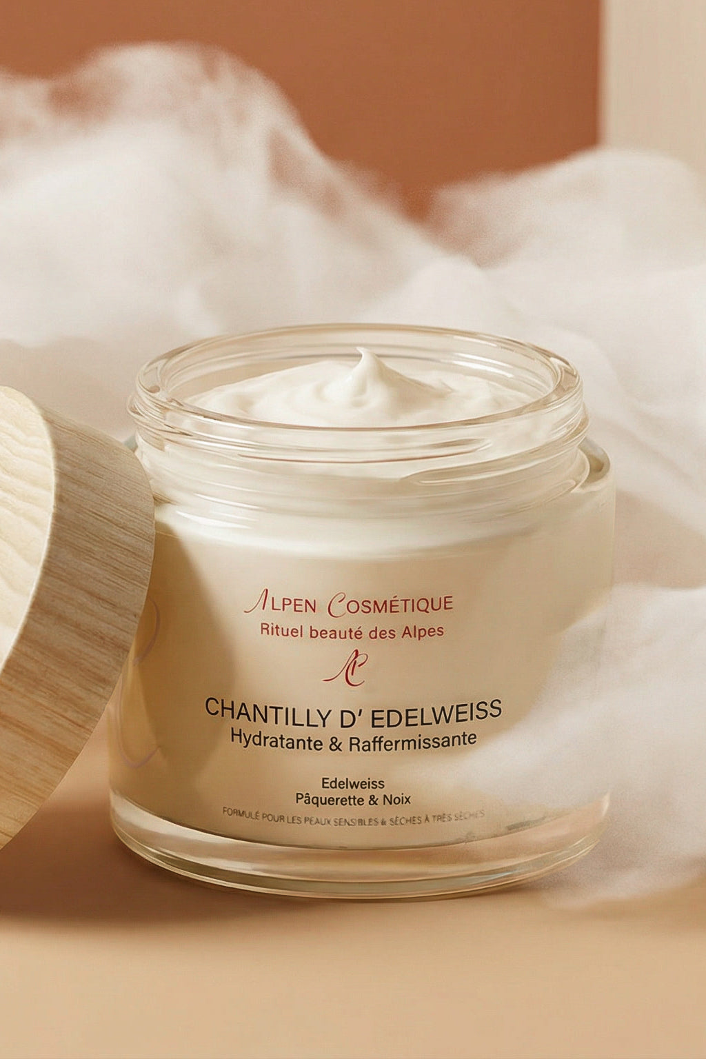 Packaging Chantilly d'Edelweiss - Cosmétique naturel Haute-Savoie